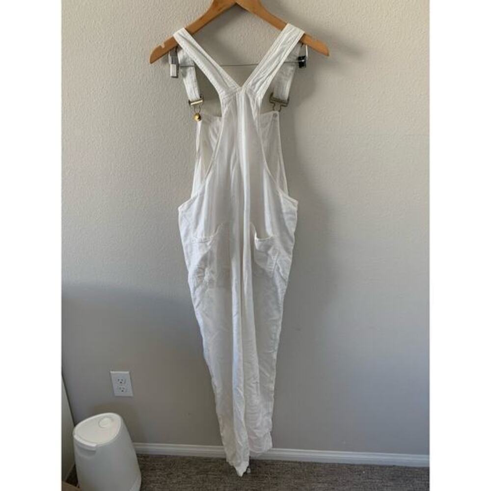Weworewhat Basic Overalls Jumpsuit Off White Line… - image 6